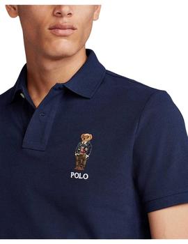 Polo Ralph Lauren Custom Slim Fit Bear Marino Para Hombre