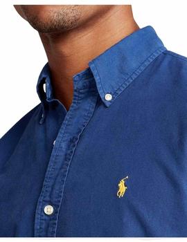 Camisa Ralph Lauren Oxford Azul Para Hombre