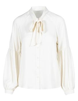 Camisa Anonyme Blanca Con Lazo Para Mujer 