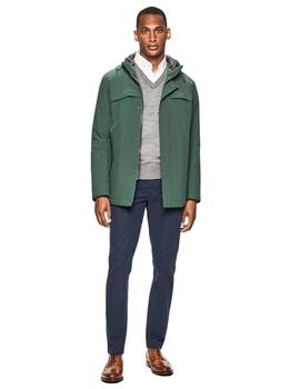 Chaqueta Hackett Informal Verde Con Capucha Para Hombre 