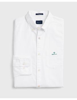 Camisa Gant Oxford Beefy de corte Regular Blanca Para Hombre