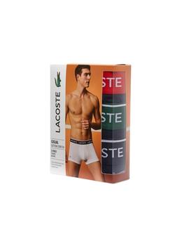 Pack 3 Bóxers Lacoste Lisos Cintura a Contraste Para Hombre