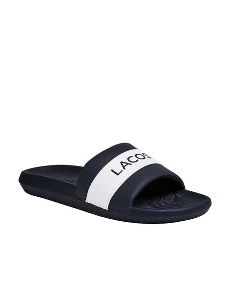 Chanclas Lacoste tela con logo hombre