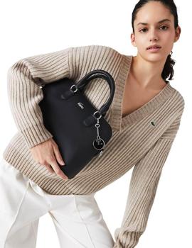 Bolso Lacoste S Bugatti Negro Para Mujer