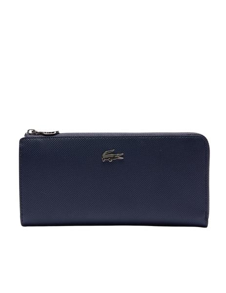 Cartera Lacoste Lona Piqué Marino