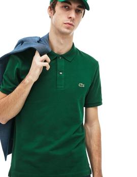 Polo Lacoste Slim Fit Verde Para Hombre