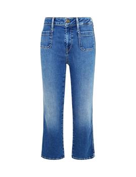 Pantalones Pepe Jeans Regent Azules Acampanados Para Mujer