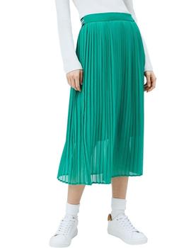 Falda Pepe Jeans Plisada Lois Verde Para Mujer