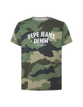 Camiseta Pepe Jeans Andy Camuflaje Para Hombre