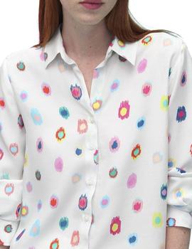 Camisa Vilagallo Estampado Tinta Para Mujer