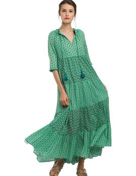 Vestido Alba Conde Largo Verde Para Mujer