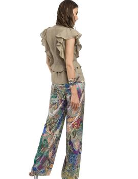 Pantalon Alba Conde Largo Multicolor Para Mujer