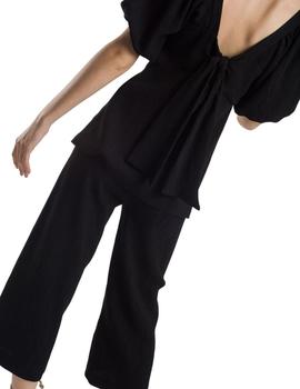 Pantalón Alba Conde Negro Fluido Para Mujer