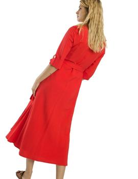 Vestido Alba Conde Rojo Midi Para Mujer