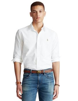 Camisa Ralph Lauren Manga Larga Blanca Para Hombre