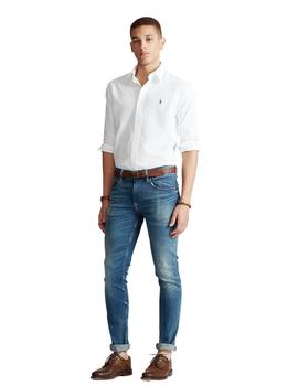 Camisa Ralph Lauren Manga Larga Blanca Para Hombre