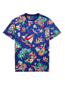Camiseta Ralph Lauren Polo Bear Hawaiano Para Hombre