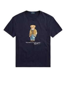 Camiseta Ralph Lauren Marino Con Polo Bear Para Hombre