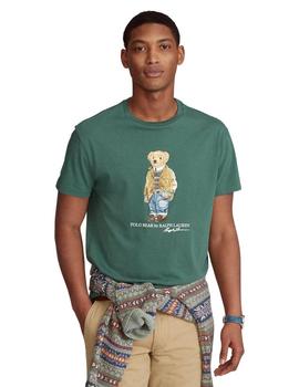Camiseta Ralph Lauren Verde Con Polo Bear Para Hombre