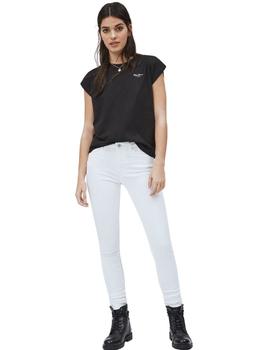 Camiseta Pepe Jeans Negra Bloom Para Mujer