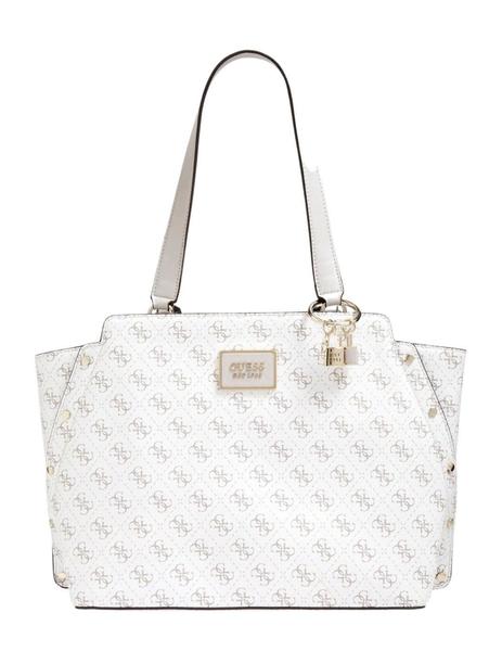 Bolso Guess Tyren Logo Blanco Para Mujer