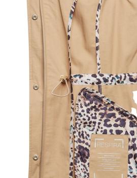 Chaqueta Geox Roose Beige Para Mujer