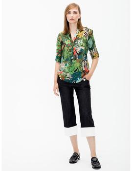 Camisa Vilagallo Filippa Forest Stich Para Mujer