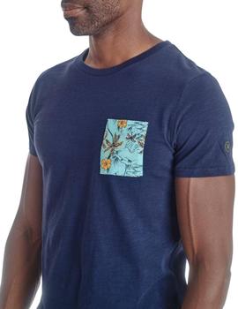 Camiseta Le Temps Des Cerises Pilas Azul Para Hombre
