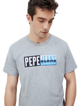 Camiseta Pepe Jeans Gelu Gris Para Hombre