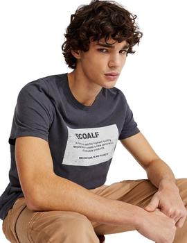 Camiseta Ecoalf New Natal Label Patch Gris Para Hombre