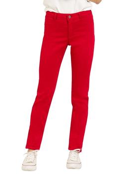 Pantalón Naf Naf Pitillo Rojo Para Mujer