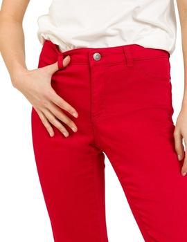 Pantalón Naf Naf Pitillo Rojo Para Mujer