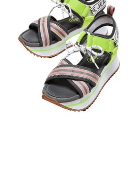 Sandalias Pepe Jeans Fuji Laces Gris Para Mujer