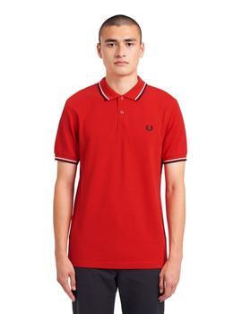 Polo Fred Perry Rojo Para Hombre