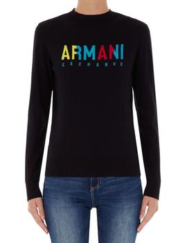 Jersey Armani Exchange Negro Logo Para Mujer