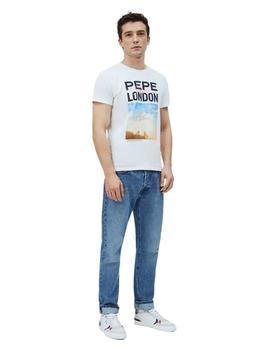 Camiseta Pepe Jeans Manu Blanca Para Hombre