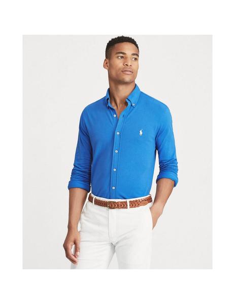 Camisa Polo Ralph Lauren De Pique Vaporosa Azul Para Hom