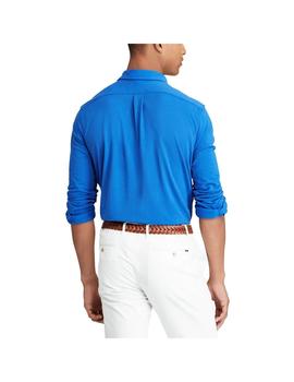 Camisa Polo Ralph Lauren De Piqué Vaporosa Azul Para Hombre