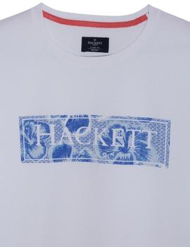 Camiseta Hackett Blanca Manga Corta Para Hombre
