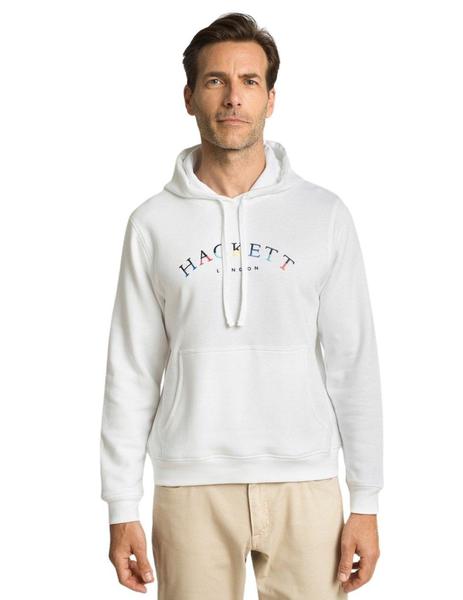 Sudadera Hackett Blanco Capucha Para Hombre