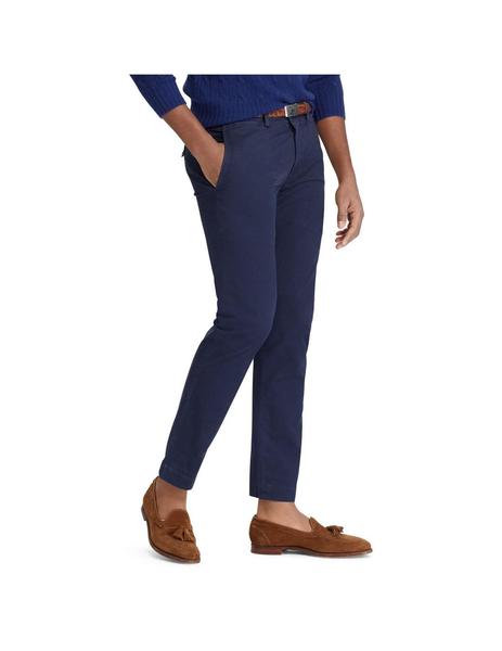 Polo Lauren Chino Elástico Azul Para Homb