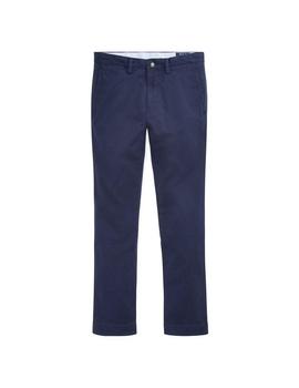 Pantalón Polo Ralph Lauren Chino Elástico Azul Para Hombre