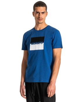 Camiseta Antony Morato Azul Logo Para Hombre