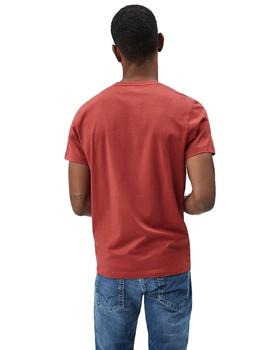 Camiseta Pepe Jeans Logo Borroso Rojo Para Hombre