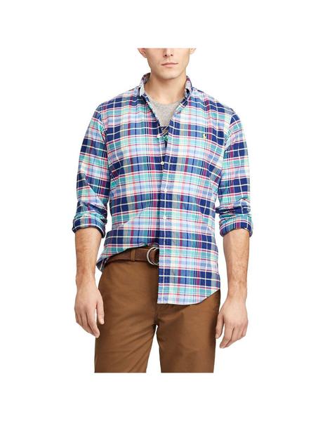 Joya intervalo Aleta Camisa Polo Ralph Lauren A Cuadros Azul Para Hombre