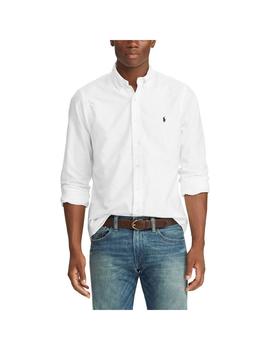 Camisa Polo Ralph Lauren Oxford Slim Fit Blanca Para Hombre