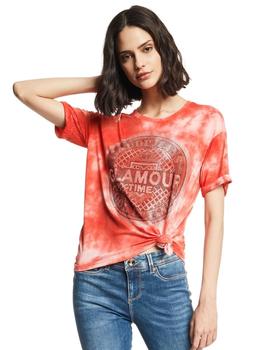 Camiseta Gaudi TieDye Coral Para Mujer