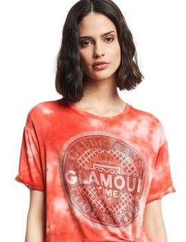 Camiseta Gaudi TieDye Coral Para Mujer