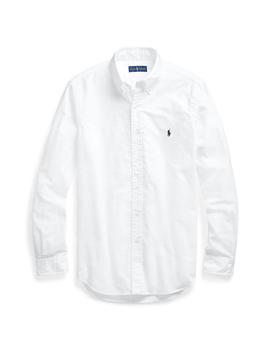 Camisa Polo Ralph Lauren Oxford Slim Fit Blanca Para Hombre