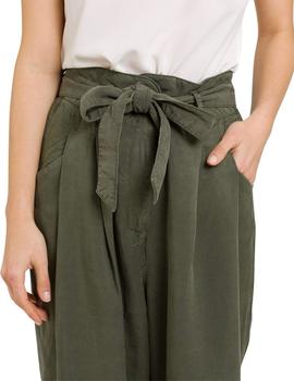 Pantalón Naf Naf Paperbag Verde Para Mujer
